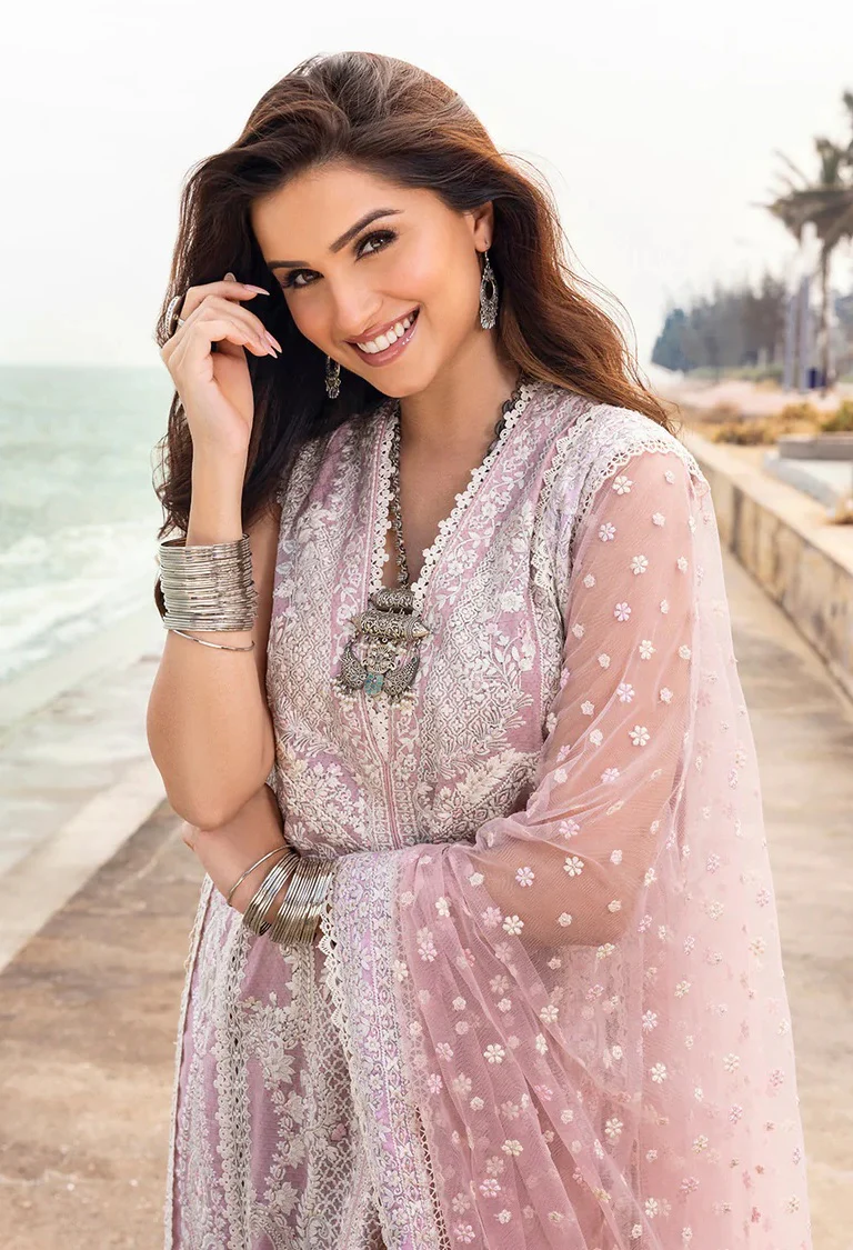 Faiza Saqlain - Luxury Lawn Embroidered 3 Piece Unstitched - Amaryllis - Image 3