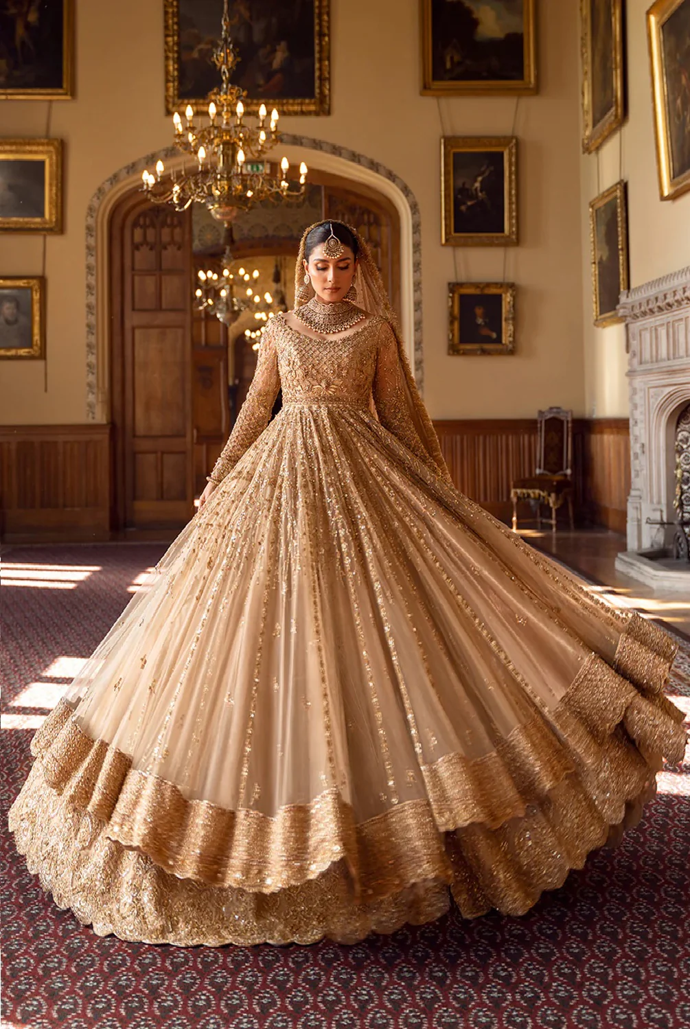 Faiza Saqlain - Luxury Net Embroidered 3 Piece Unstitched - Zariana - Image 4