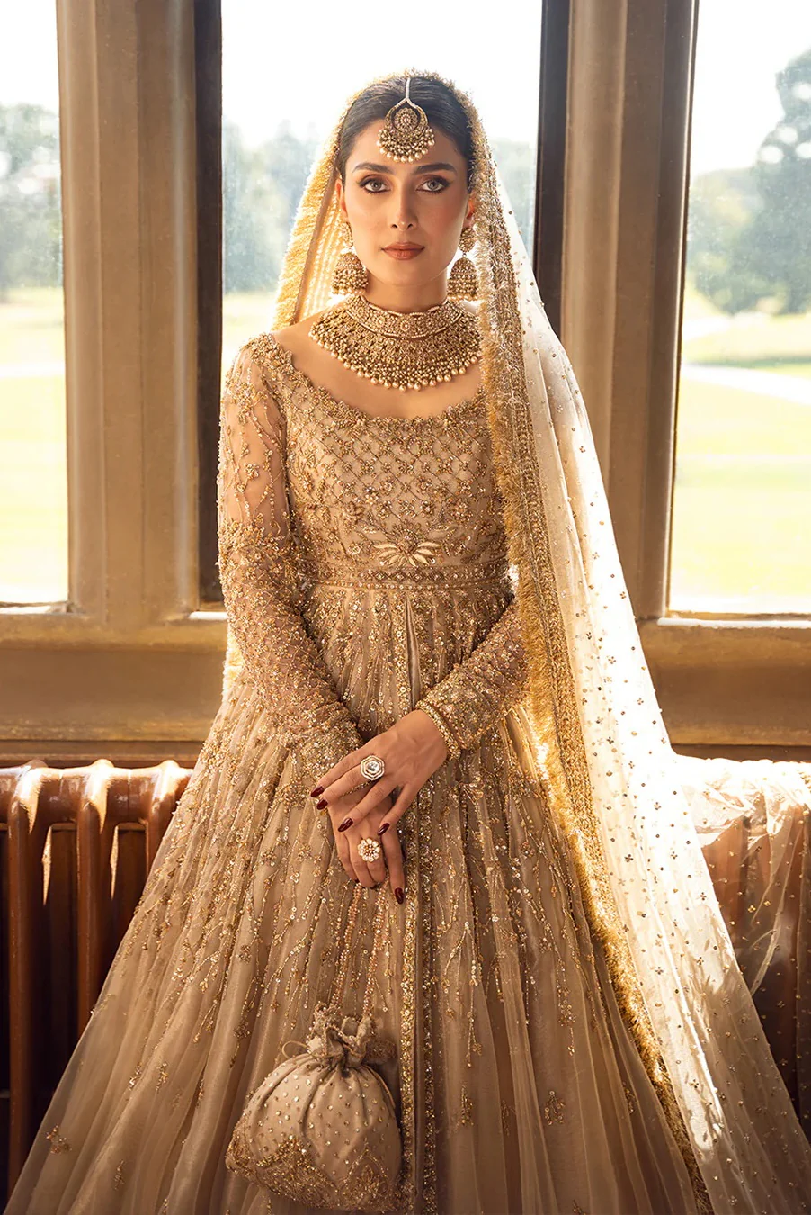 Faiza Saqlain - Luxury Net Embroidered 3 Piece Unstitched - Zariana - Image 5