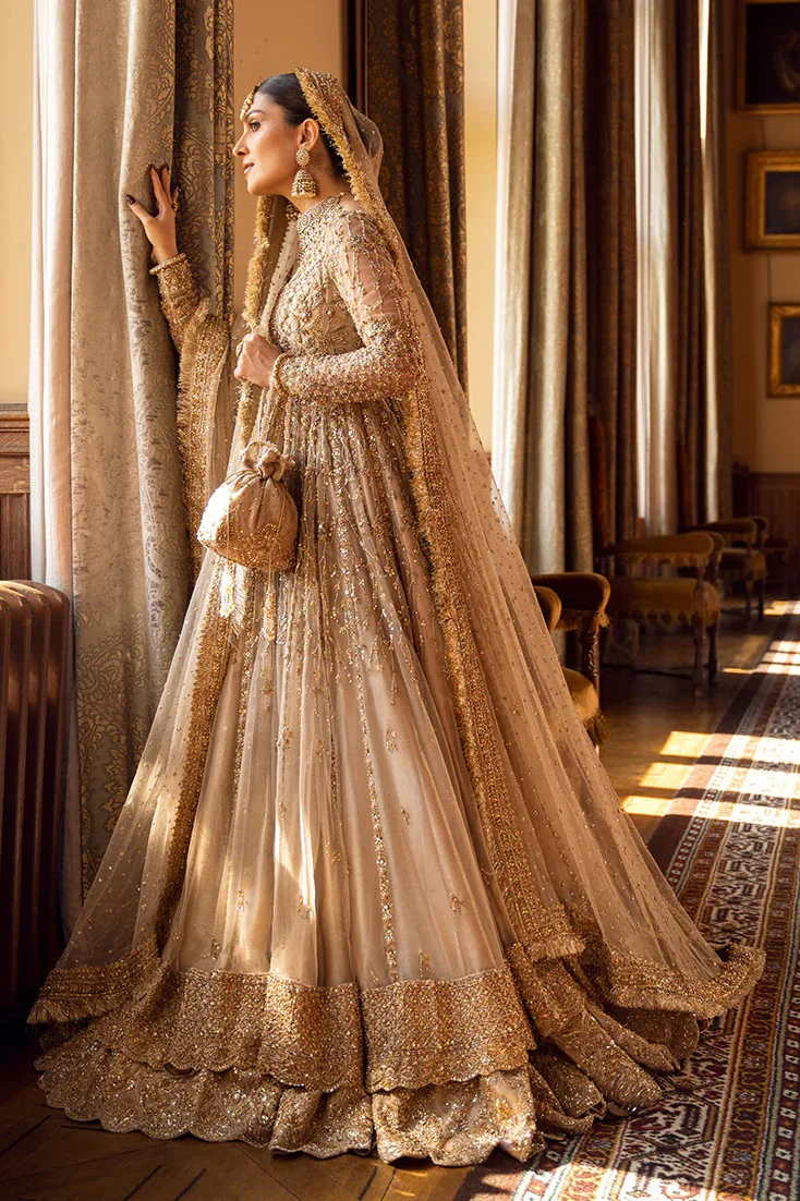 Faiza Saqlain - Luxury Net Embroidered 3 Piece Unstitched - Zariana - Image 6