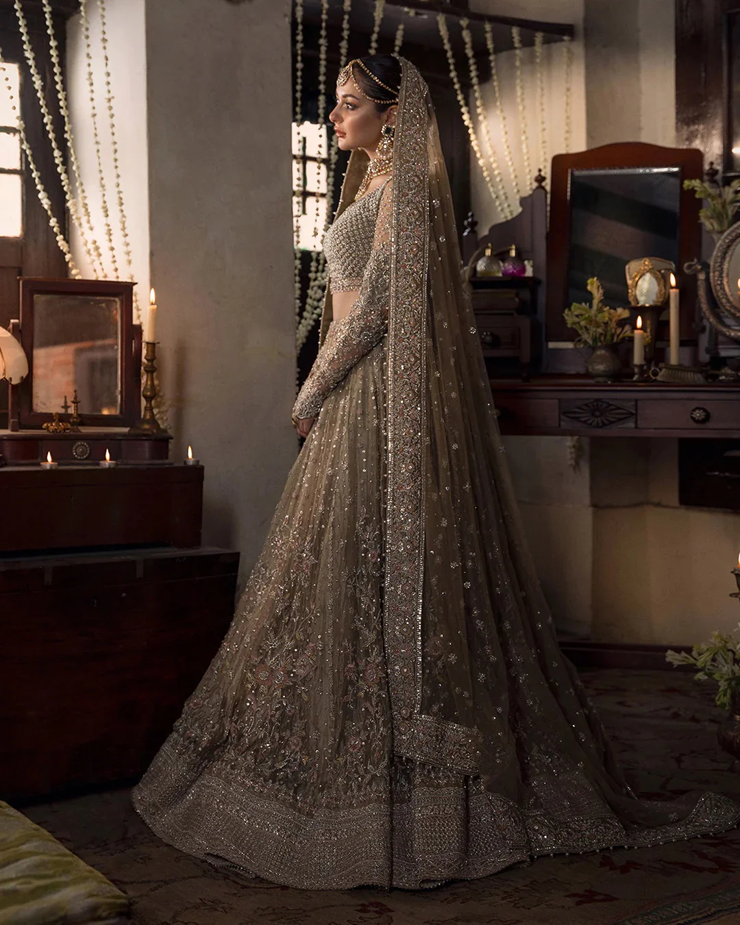 Faiza Saqlain Wedding Couture Net Embroidered Unstitched Collection MAH - Image 2