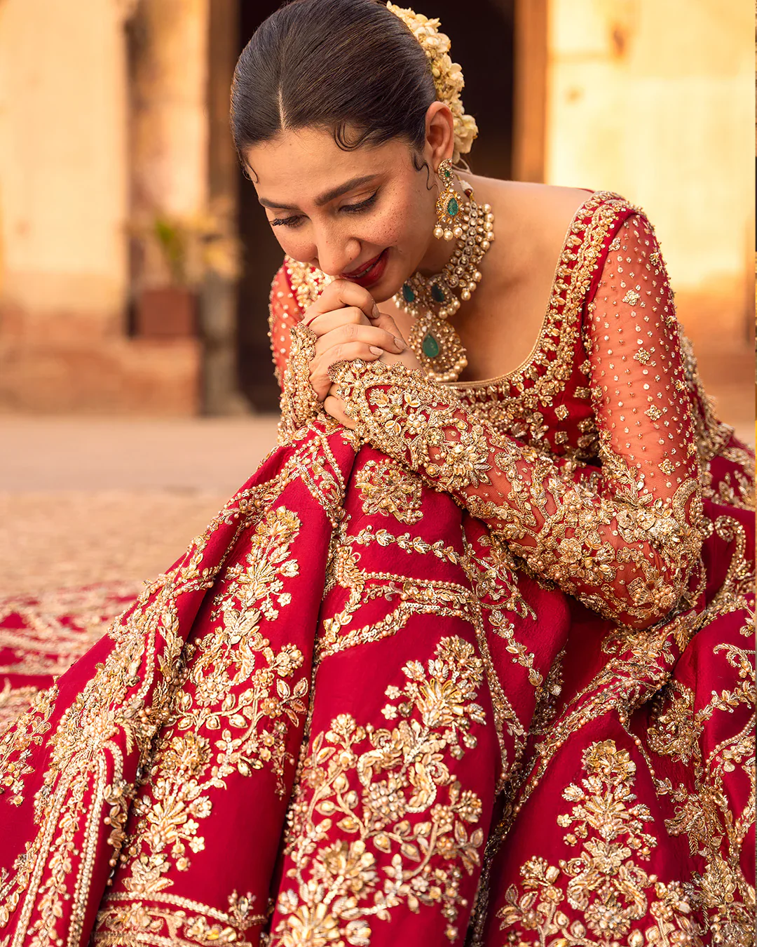 Faiza Saqlain Wedding Festive Luxury Raw Silk Collection ARUSA-05 - Image 3