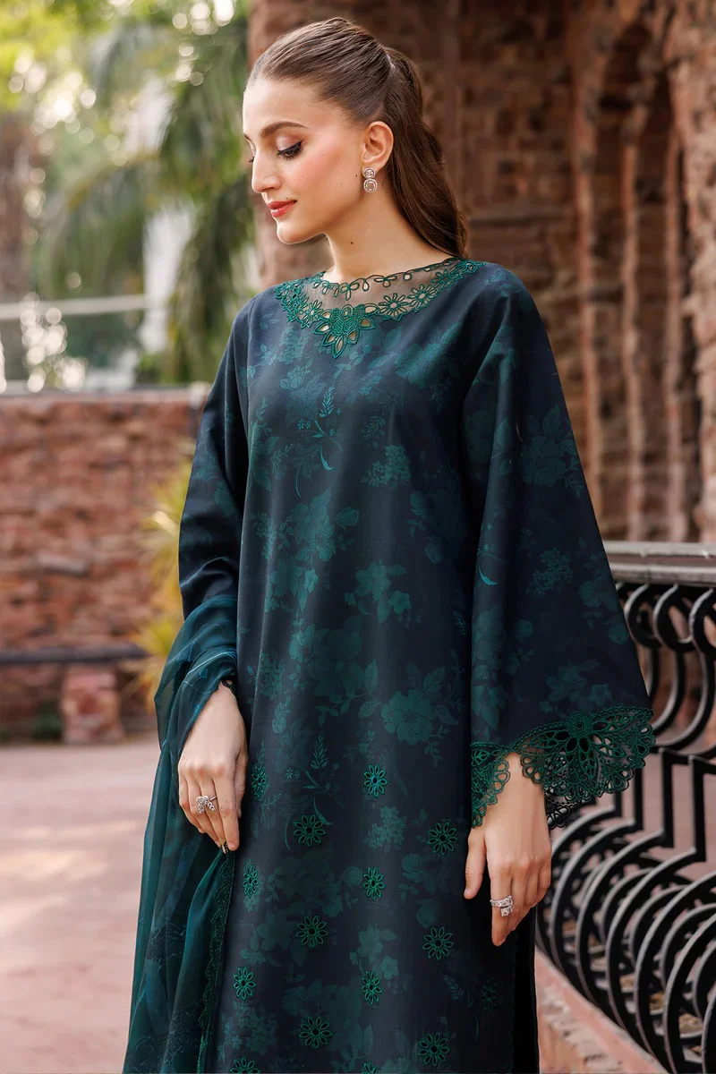 Farasha - Periveil - Luxury Lawn Embroidered 3 Piece Unstitched - Image 3
