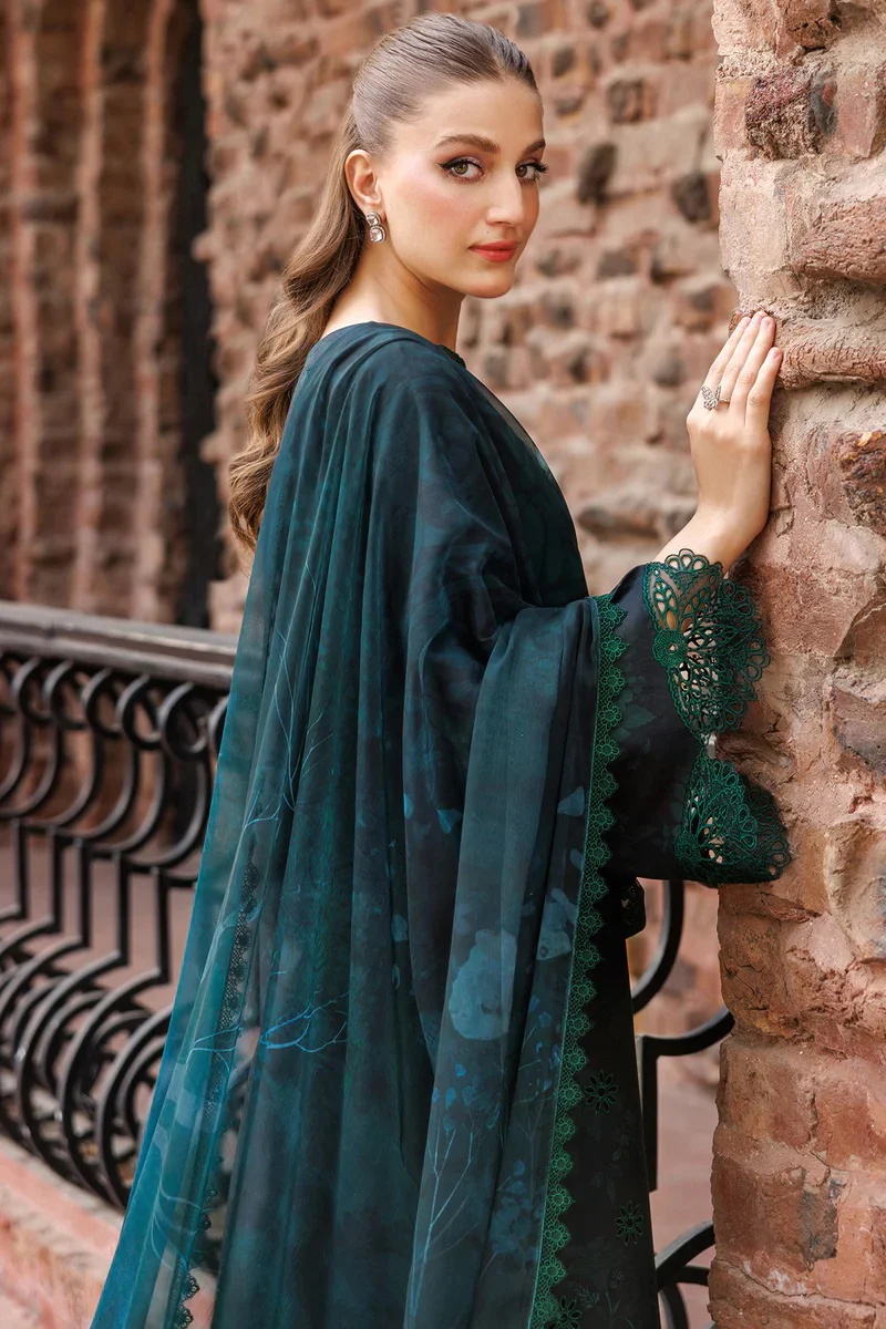 Farasha - Periveil - Luxury Lawn Embroidered 3 Piece Unstitched - Image 4