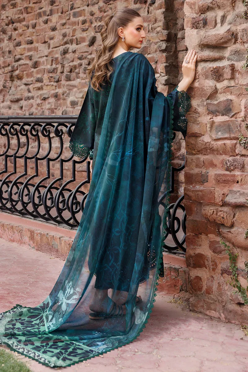 Farasha - Periveil - Luxury Lawn Embroidered 3 Piece Unstitched - Image 5