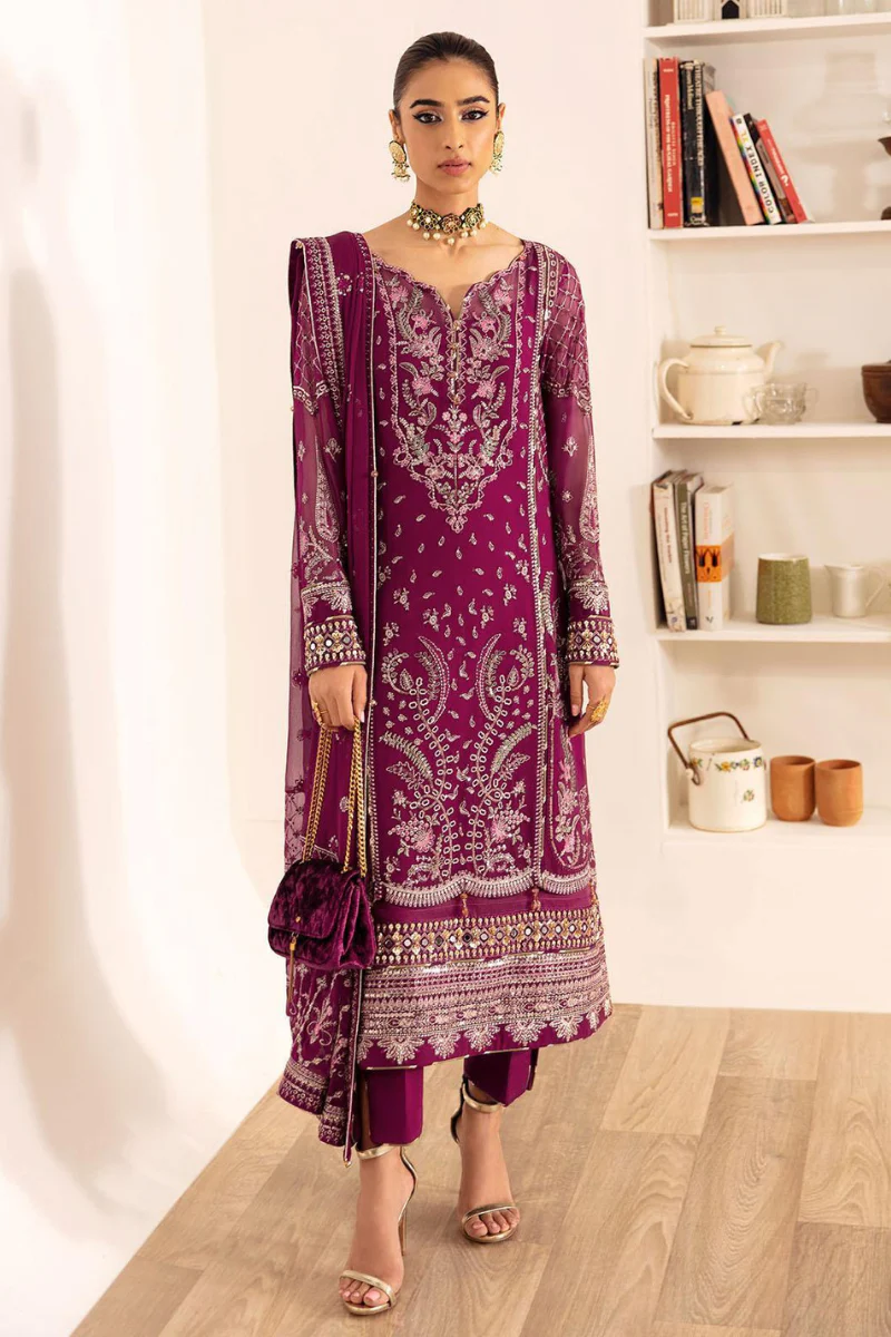 Gulaal Luxury Chiffon Embroidered Unstitched 3 Pc Suit Roheen GL 04 ROHEEN