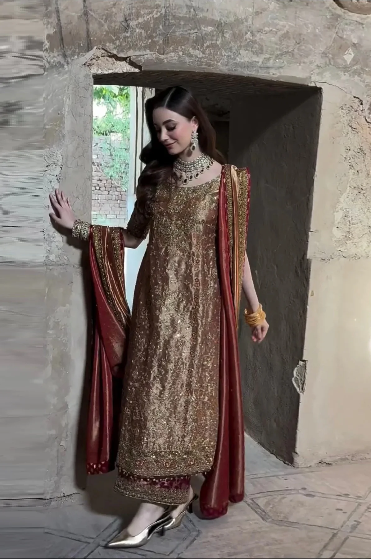 Haris Shakeel Luxury Myssory Embroidered 3 Piece Unstitched - Meerub - Image 4