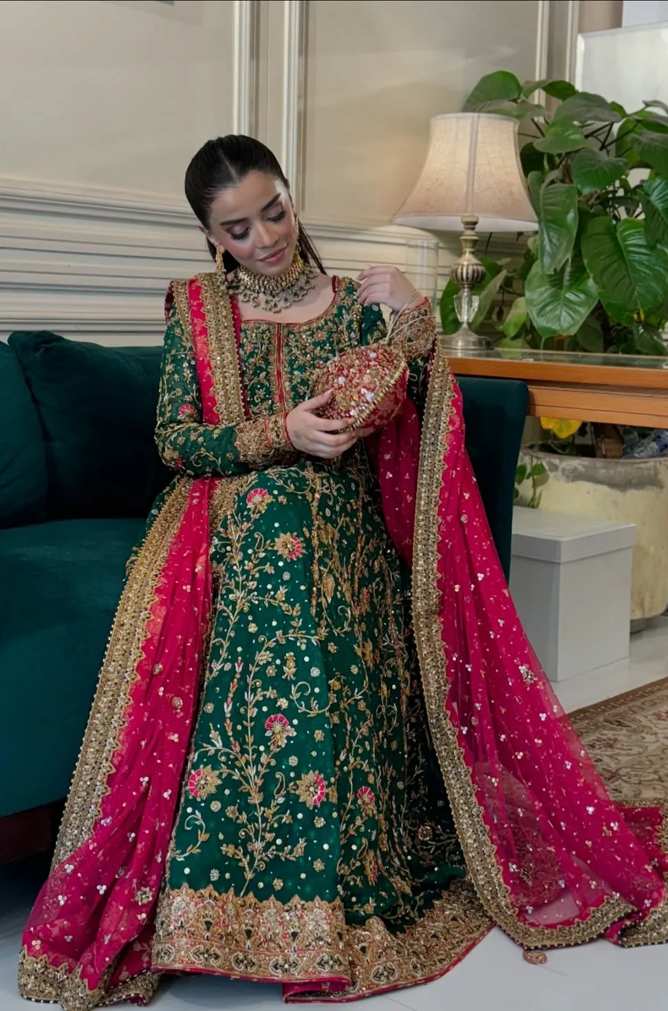 Haris Shakeel Luxury Raw Silk 3 Piece Unstitched - HR-06 - Image 3