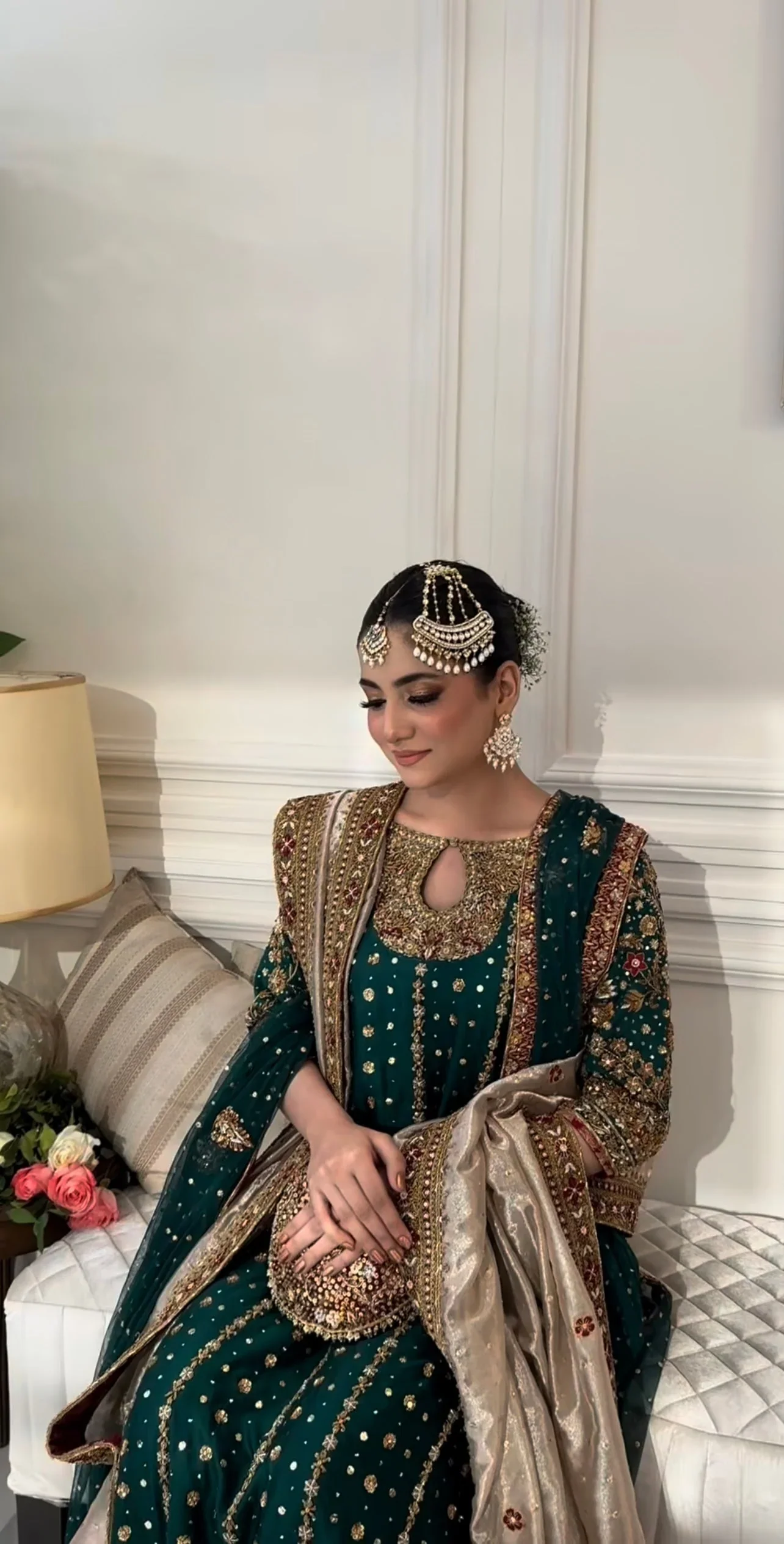 Haris Shakeel Luxury Raw Silk Hand Emblishment Collection Mehru - Image 4