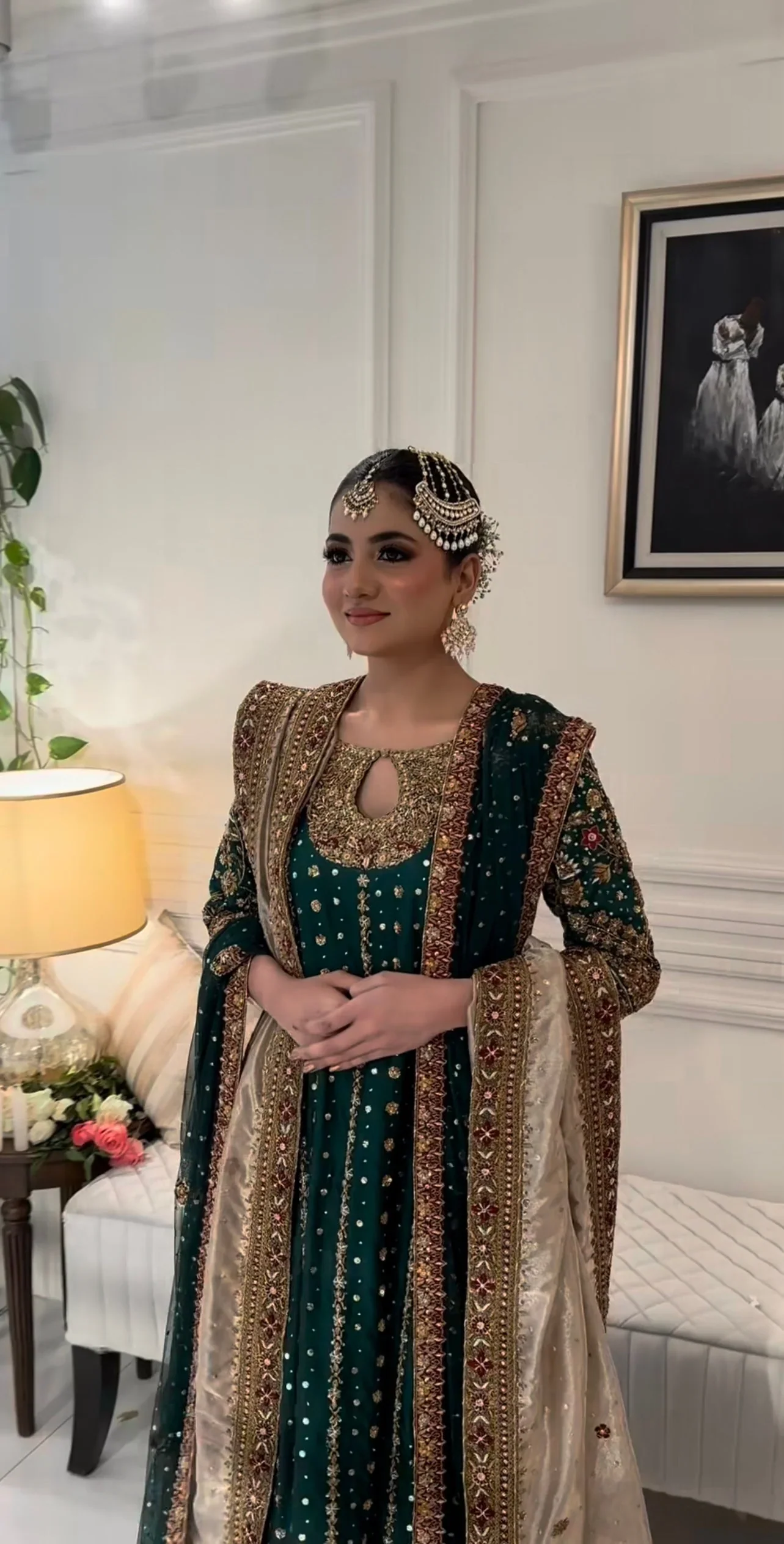 Haris Shakeel Luxury Raw Silk Hand Emblishment Collection Mehru - Image 5