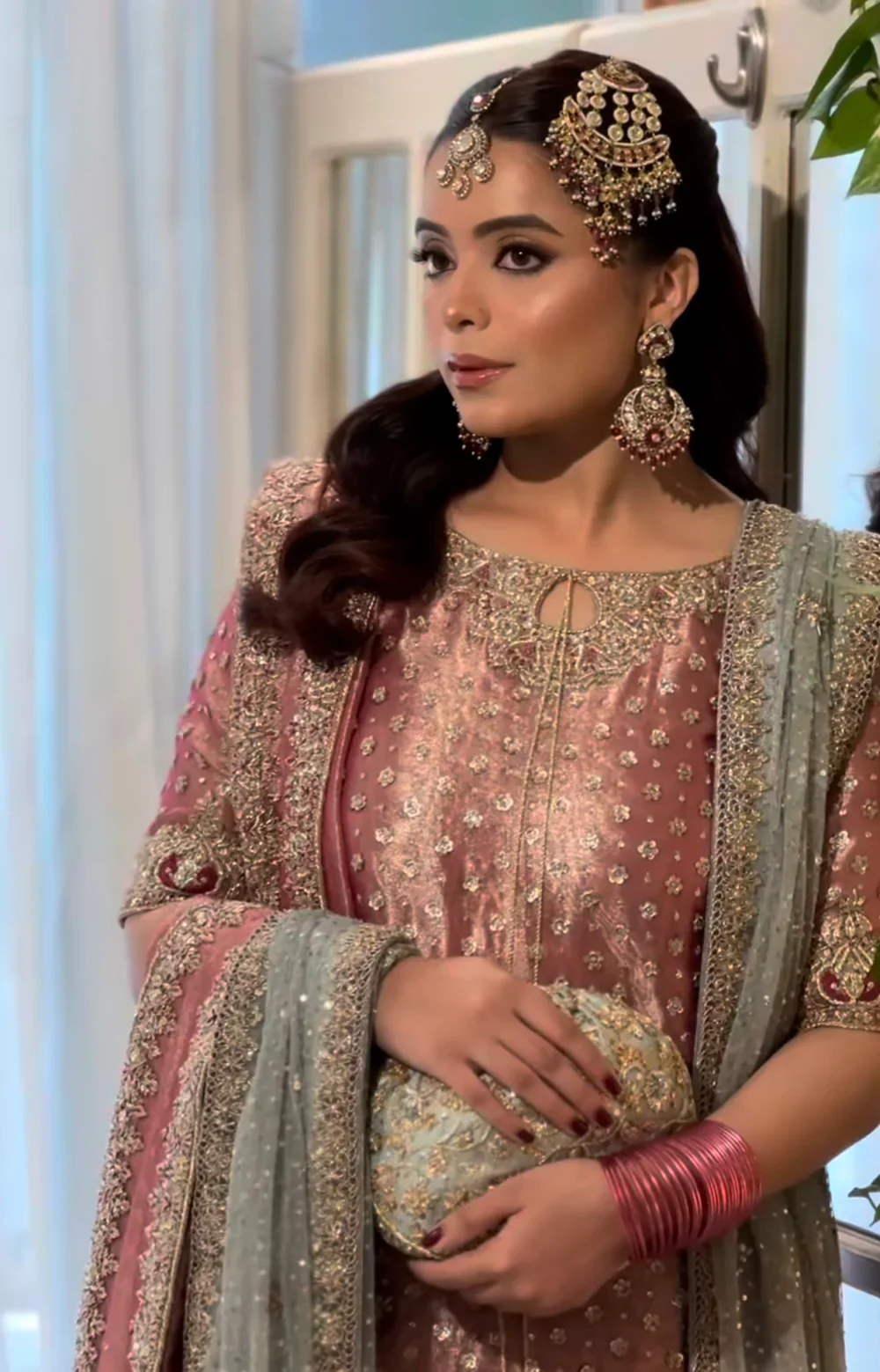 Haris Shakeel Luxury Wedding Festive Maysori Hand Emblishment Collection IQRA-06 with 2 duppatas - Image 10