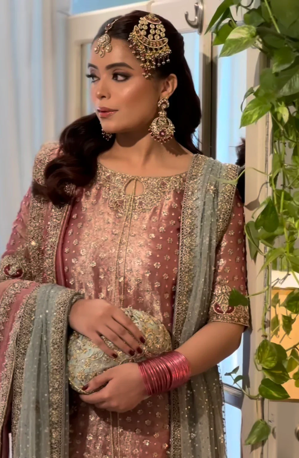 Haris Shakeel Luxury Wedding Festive Maysori Hand Emblishment Collection IQRA-06 with 2 duppatas - Image 11