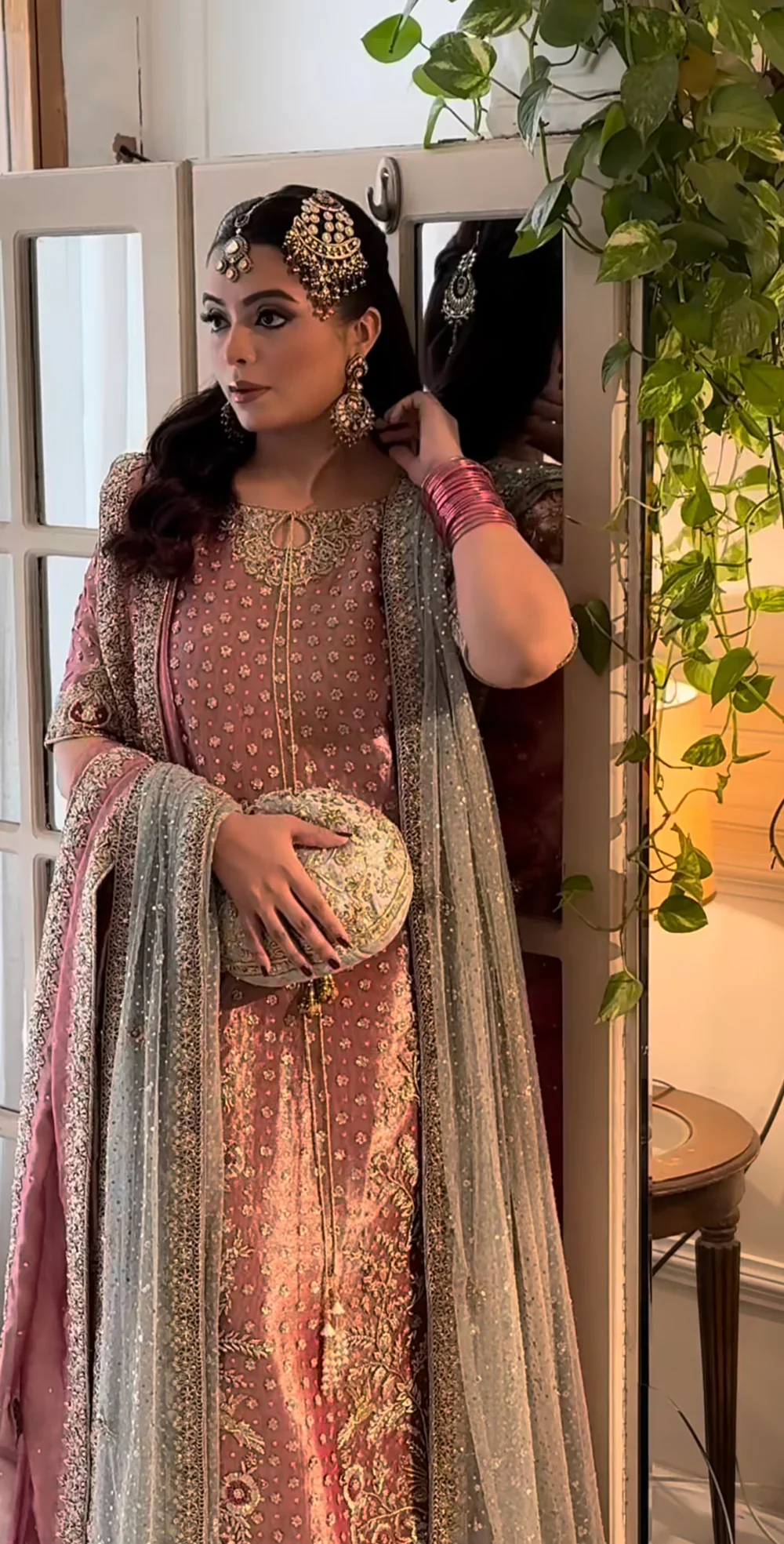 Haris Shakeel Luxury Wedding Festive Maysori Hand Emblishment Collection IQRA-06 with 2 duppatas - Image 13
