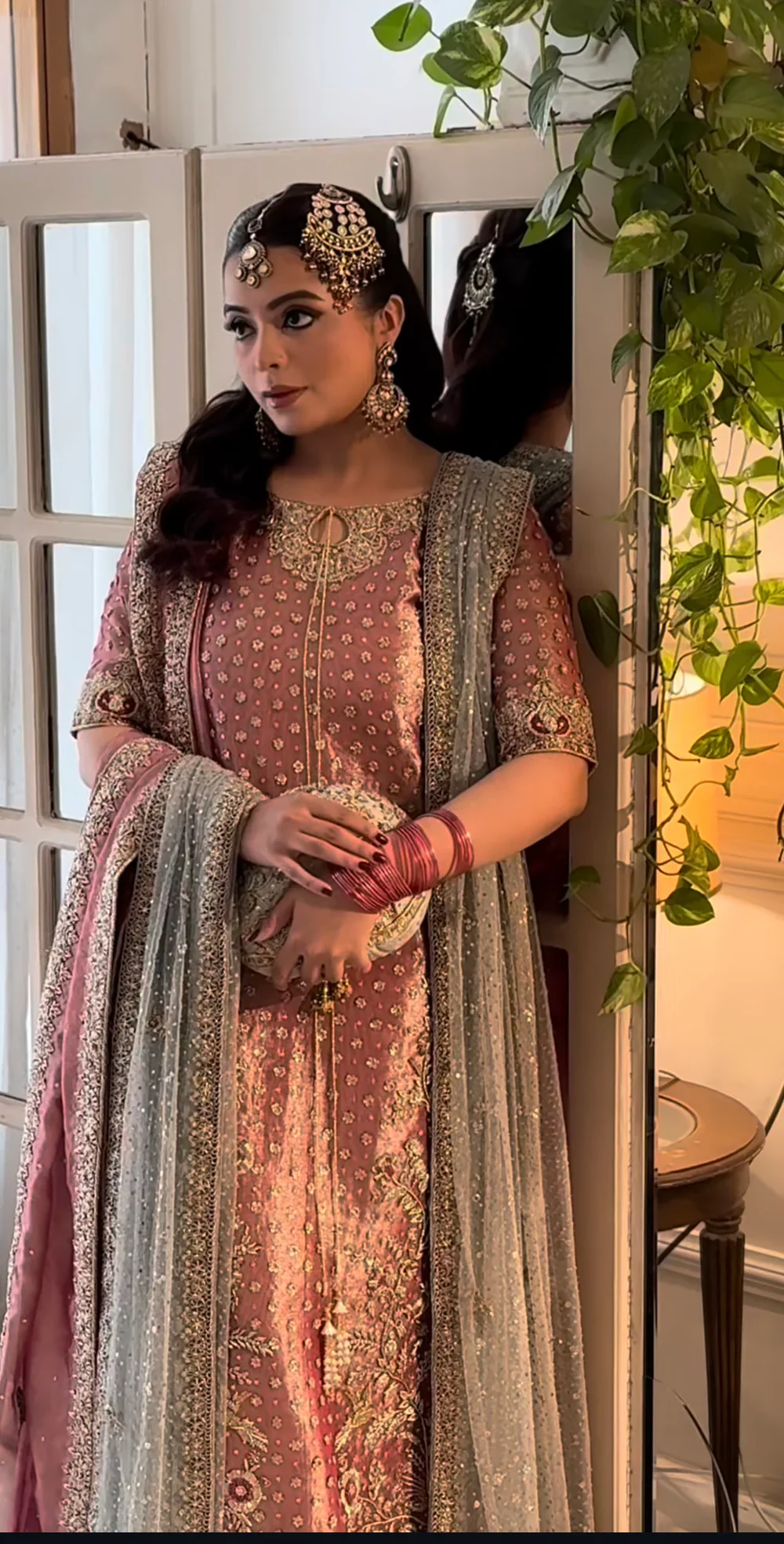 Haris Shakeel Luxury Wedding Festive Maysori Hand Emblishment Collection IQRA-06 with 2 duppatas - Image 3