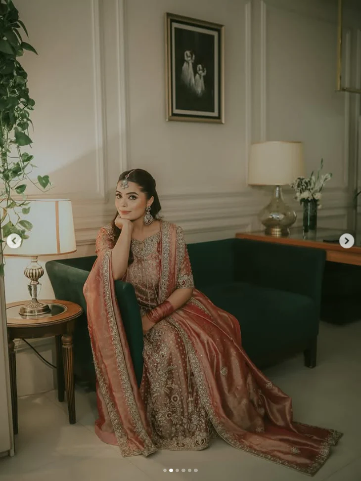 Haris Shakeel Luxury Wedding Festive Maysori Hand Emblishment Collection IQRA-06 with 2 duppatas - Image 5