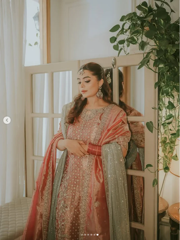 Haris Shakeel Luxury Wedding Festive Maysori Hand Emblishment Collection IQRA-06 with 2 duppatas - Image 9