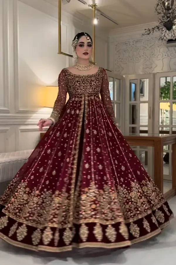 Haris Shakeel Luxury Wedding Festive Maysori Hand Emblishment Collection SHIFA-20 - Image 3