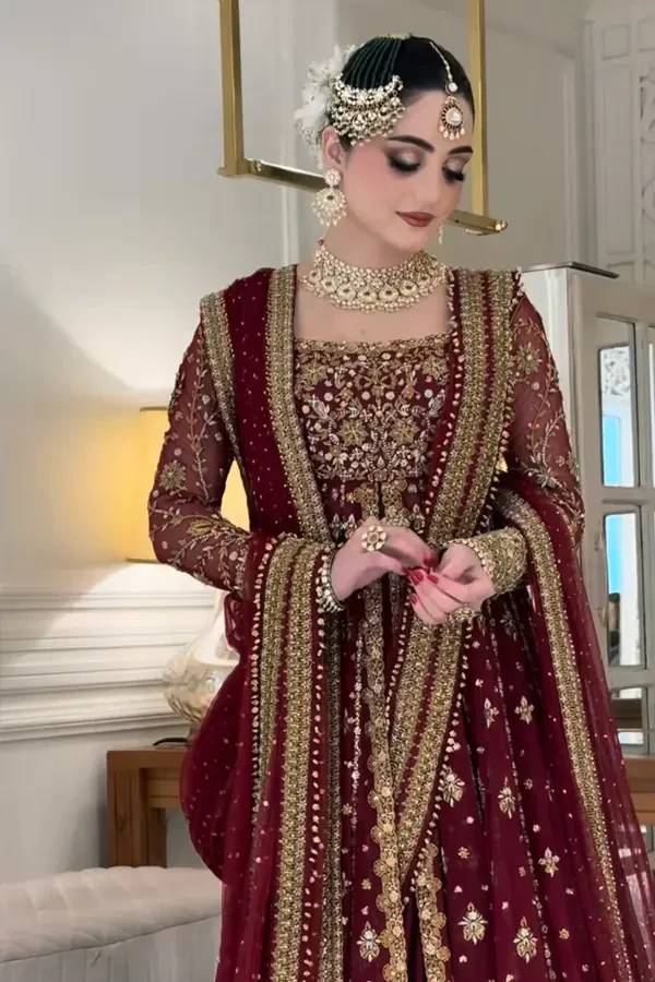 Haris Shakeel Luxury Wedding Festive Maysori Hand Emblishment Collection SHIFA-20 - Image 6