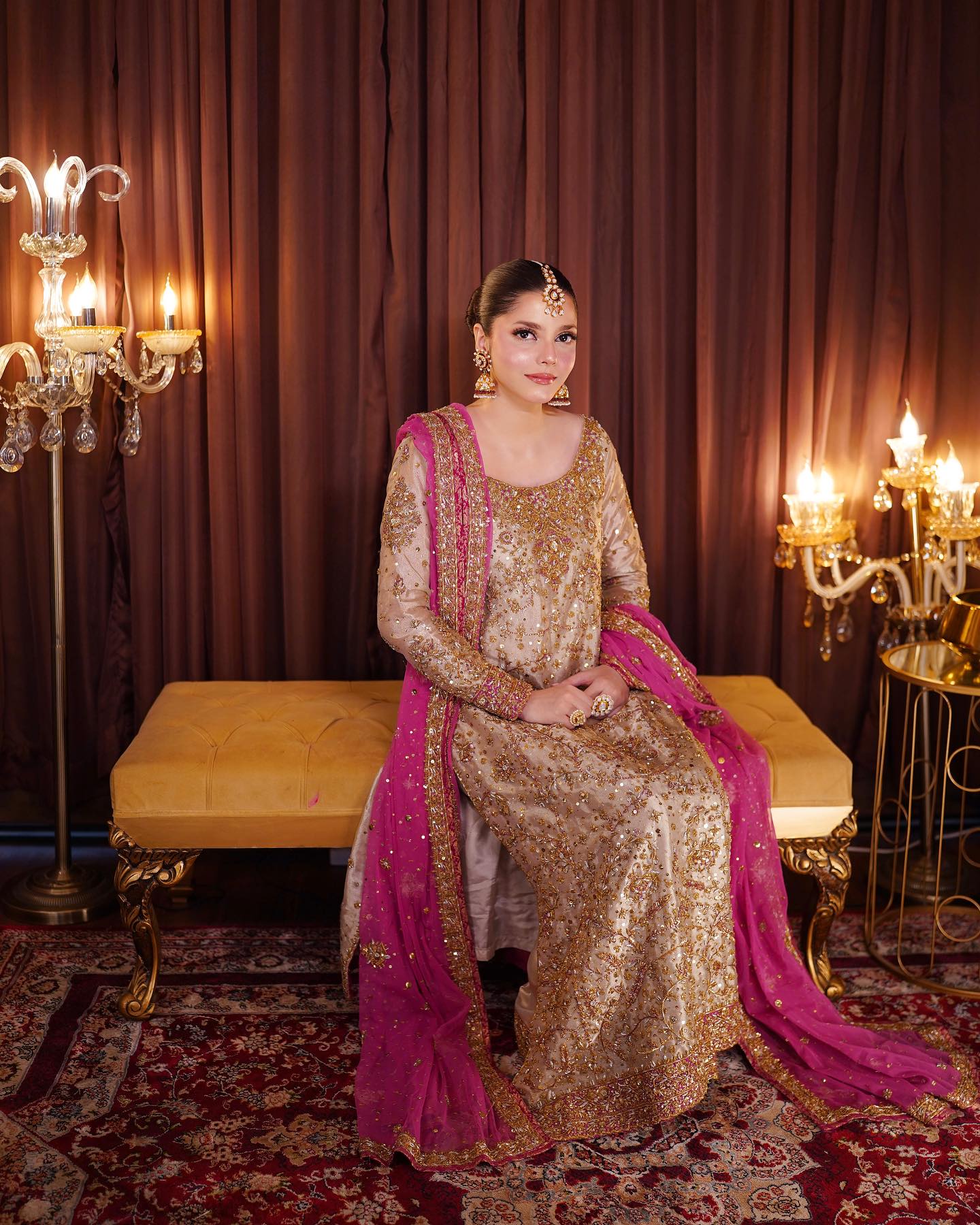 Haris Shakeel Mesuri Hand Embellished 3 Piece Unstitched Wedding Collection - Image 3