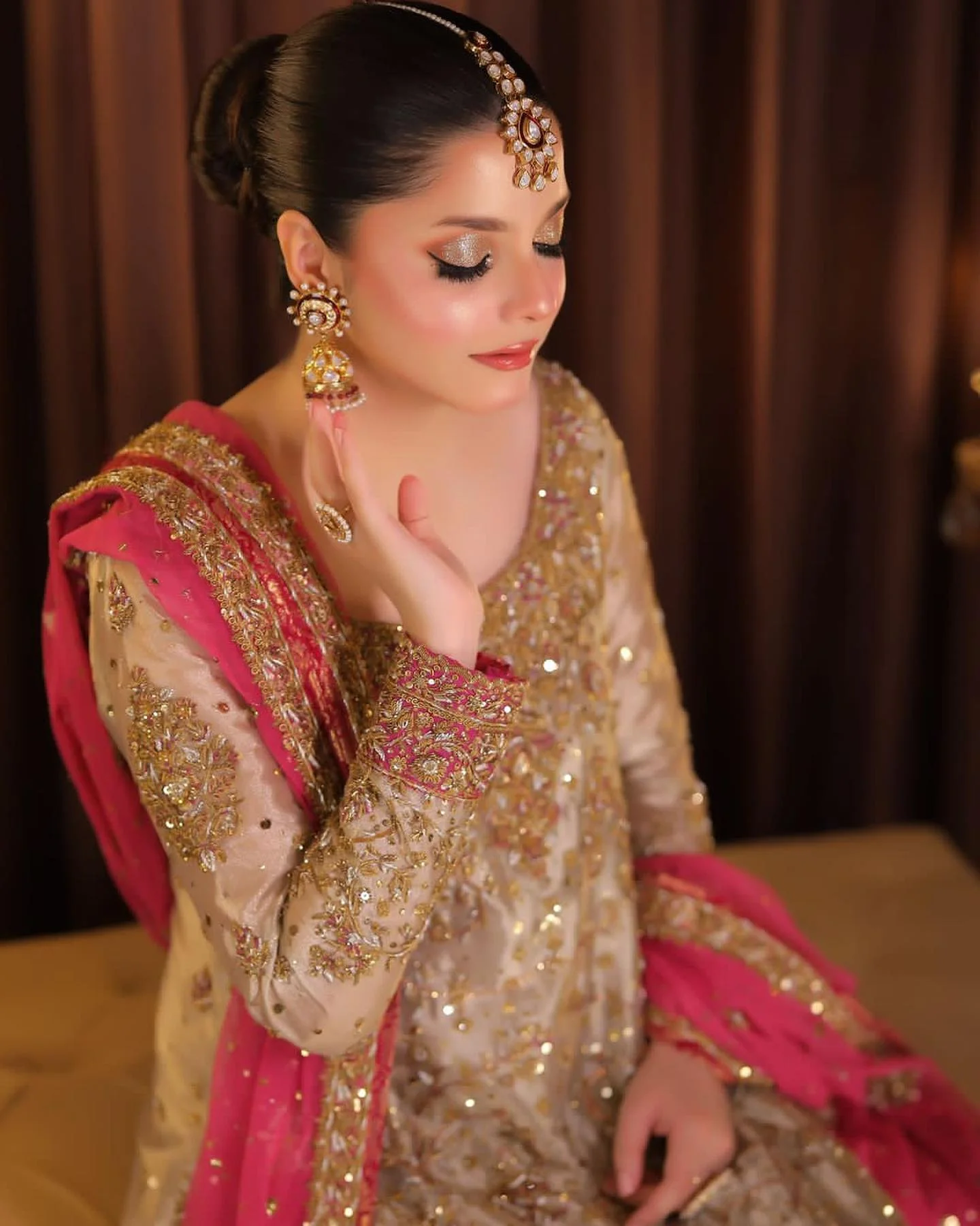 Haris Shakeel Mesuri Hand Embellished 3 Piece Unstitched Wedding Collection - Image 4