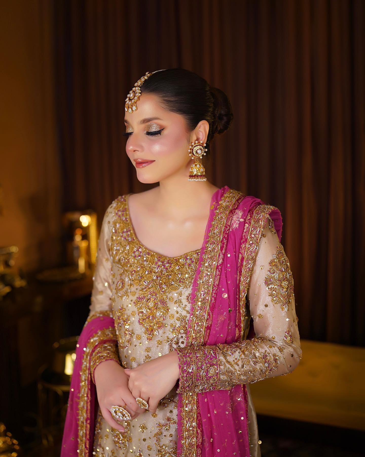 Haris Shakeel Mesuri Hand Embellished 3 Piece Unstitched Wedding Collection - Image 5