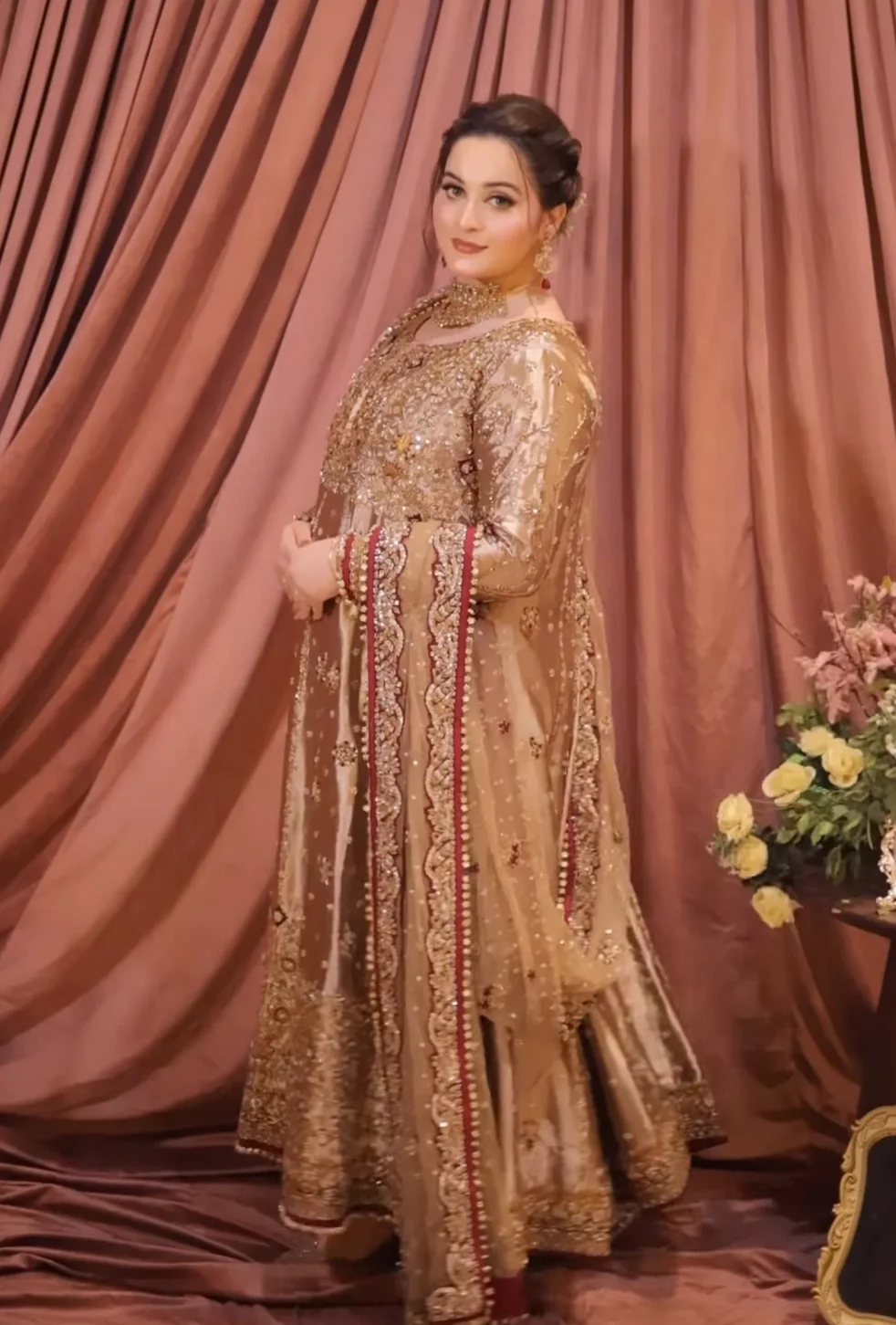 Haris Shakeel Mesuri Hand Embellished & Embroidered Maxi - J0507 - Image 4