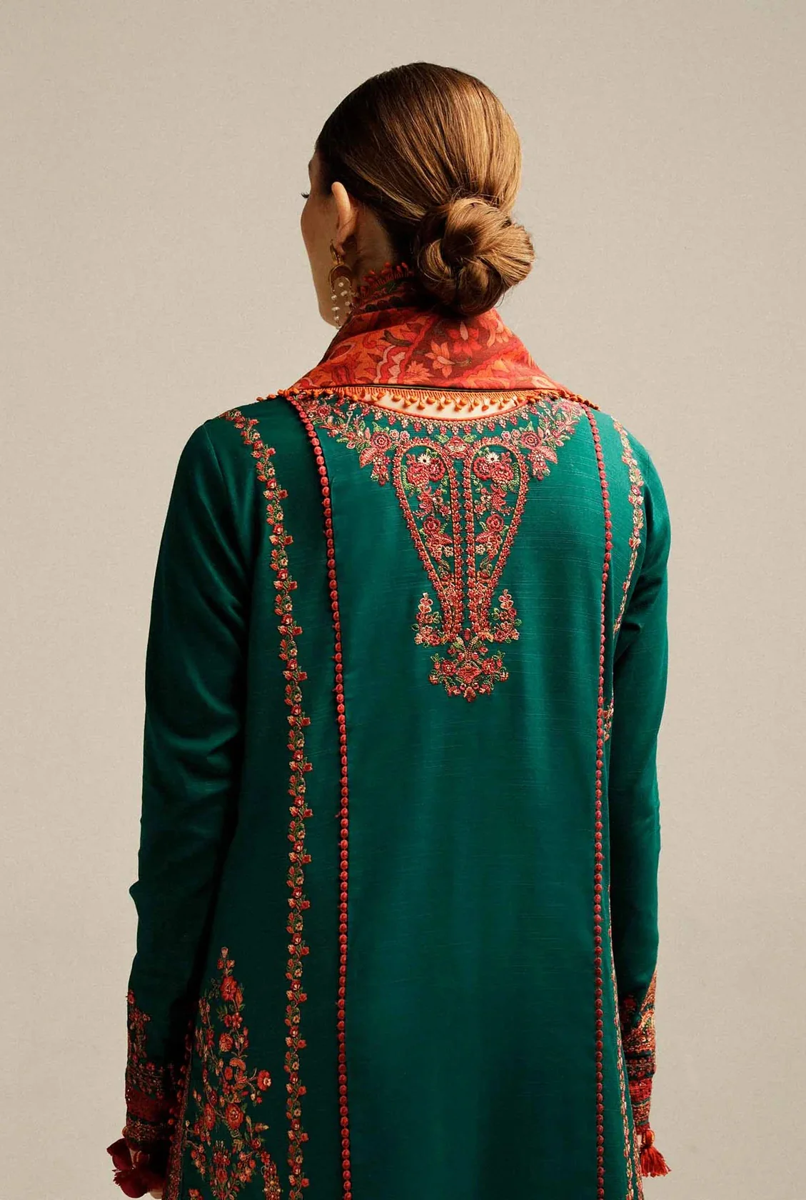 Hussain Rehar - Luxury Lawn Embroidered 3 Piece Unstitched - Marjaan - Image 6