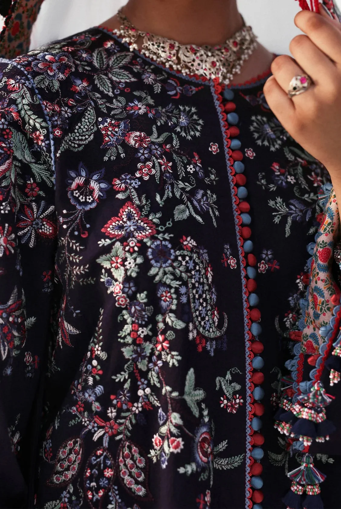 Hussain Rehar - Luxury Lawn Embroidered 3 Piece Unstitched - Rogue - Image 6