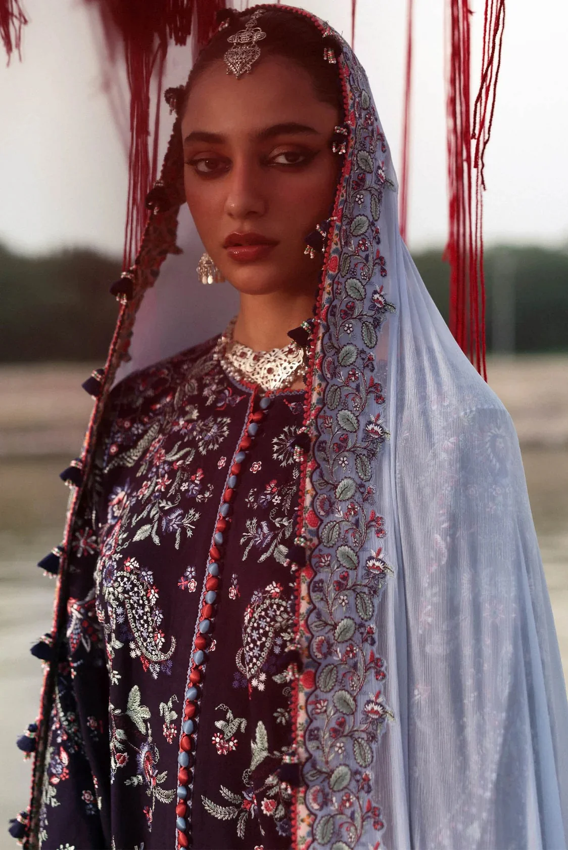 Hussain Rehar - Luxury Lawn Embroidered 3 Piece Unstitched - Rogue - Image 7