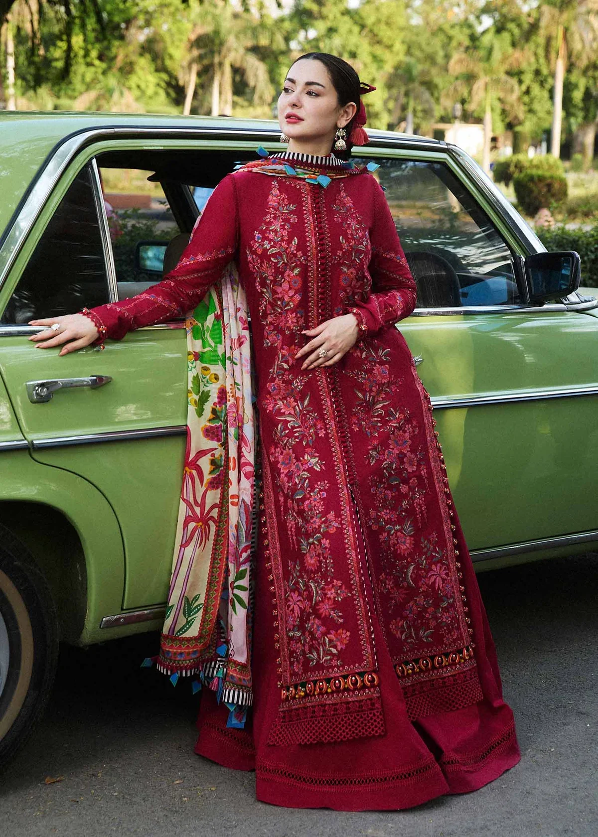 Hussain Rehar Luxury Lawn Embroidered Unstitched Suit BLOOM - Image 3