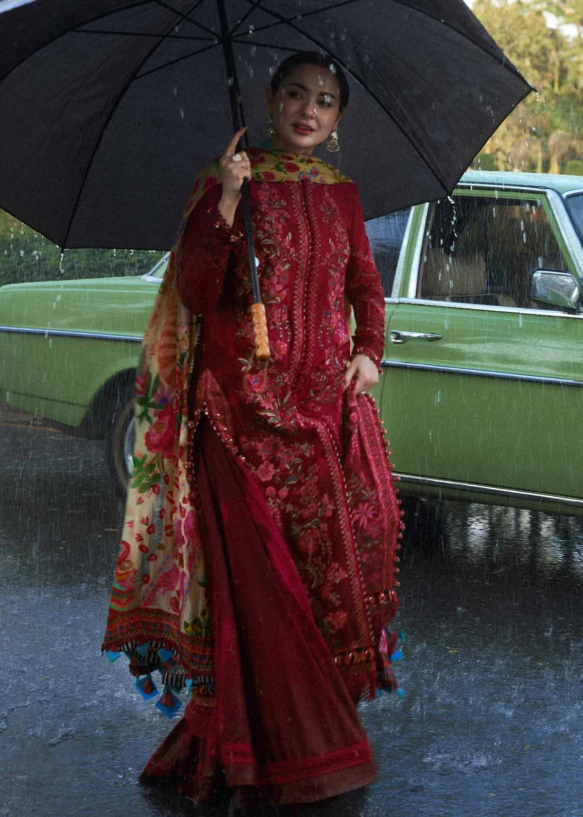 Hussain Rehar Luxury Lawn Embroidered Unstitched Suit BLOOM - Image 5