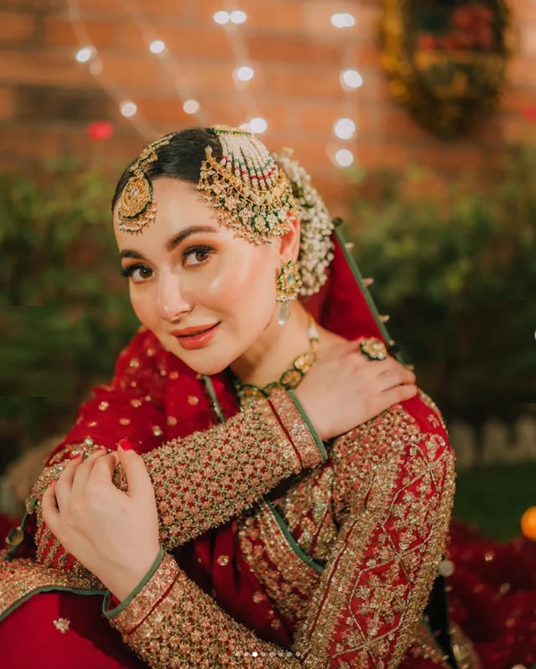 Hussain Rehar Organza Embroidered Luxury Wedding Collection SARANG-01 - Image 10