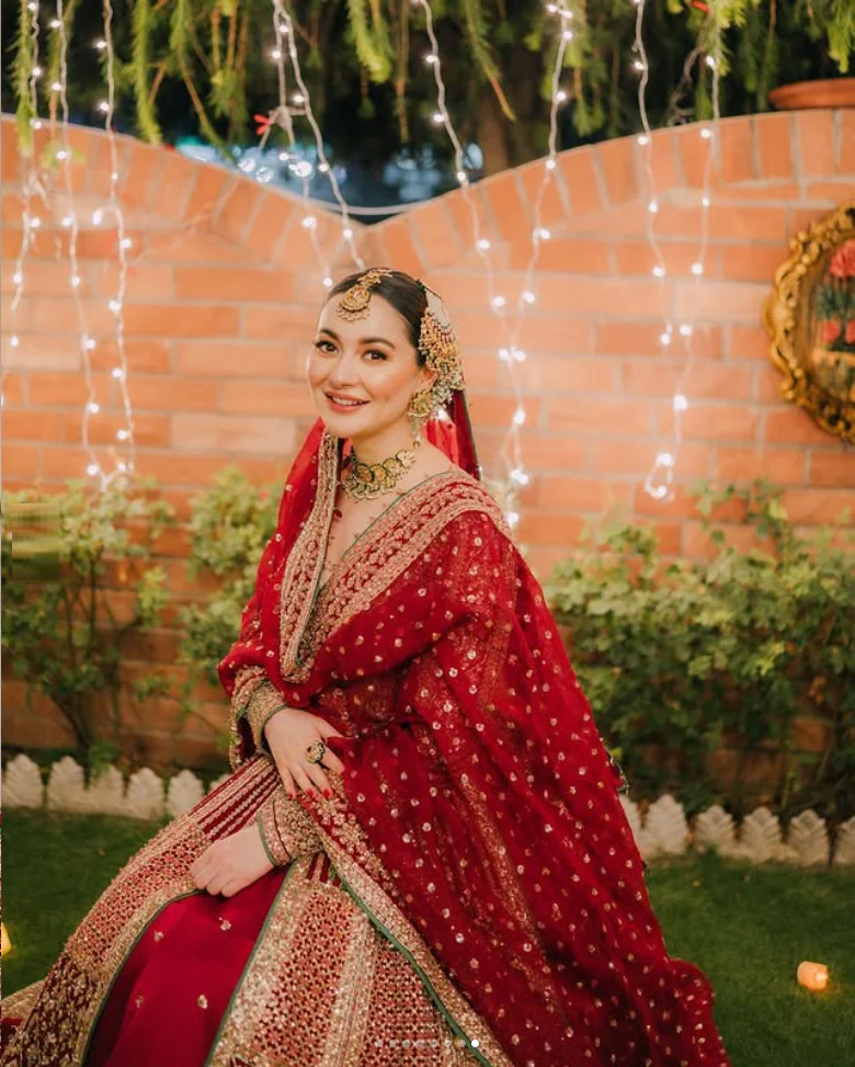 Hussain Rehar Organza Embroidered Luxury Wedding Collection SARANG-01 - Image 12