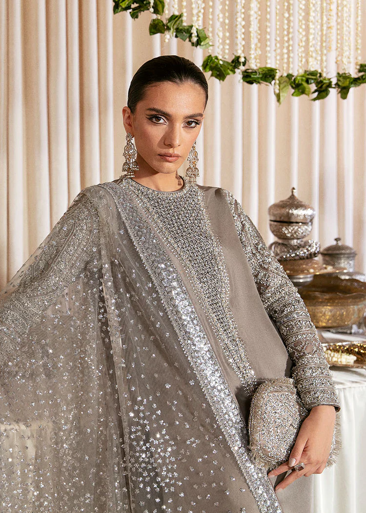 Hussain Rehar Raw Silk Unstitched Collection LUCENT EC 135 Formal Raw Silk - Image 4