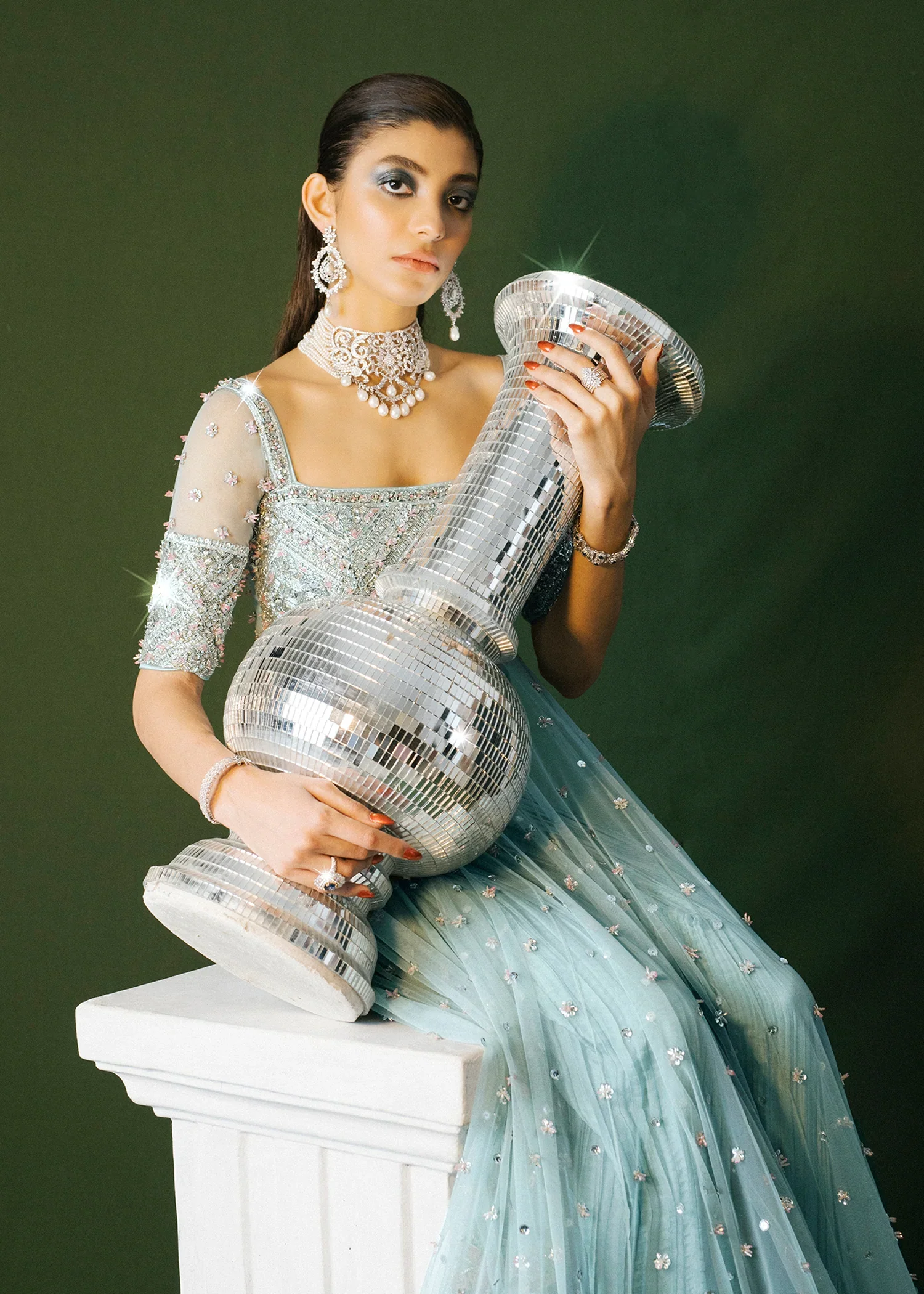 Hussain Rehar Saahil Formal Collection Unstitch - Image 5