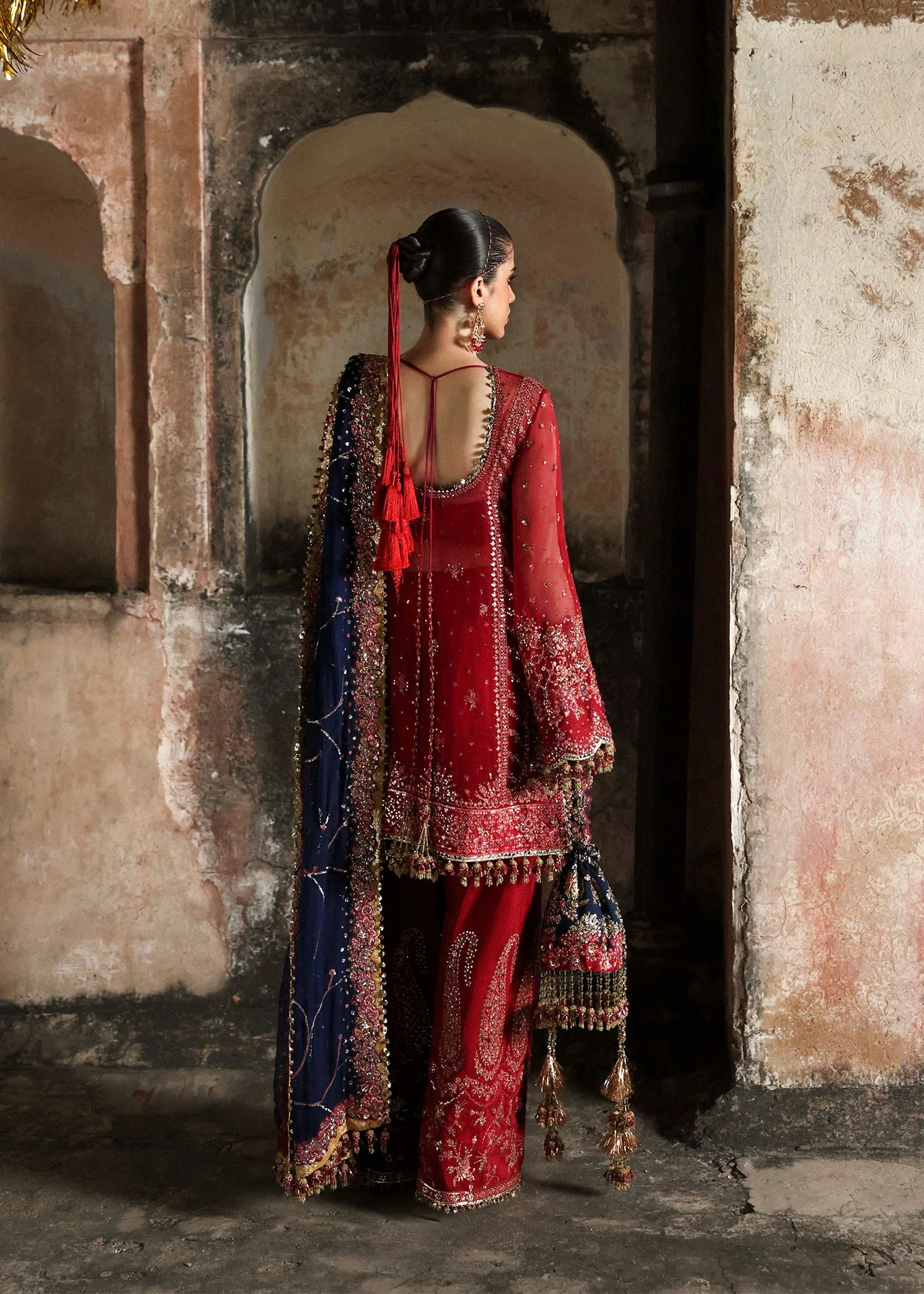 Hussain Rehar Wedding Festive Luxury Pure Chiffon Unstitched Suit SHAHRBANO D-15 - Image 3
