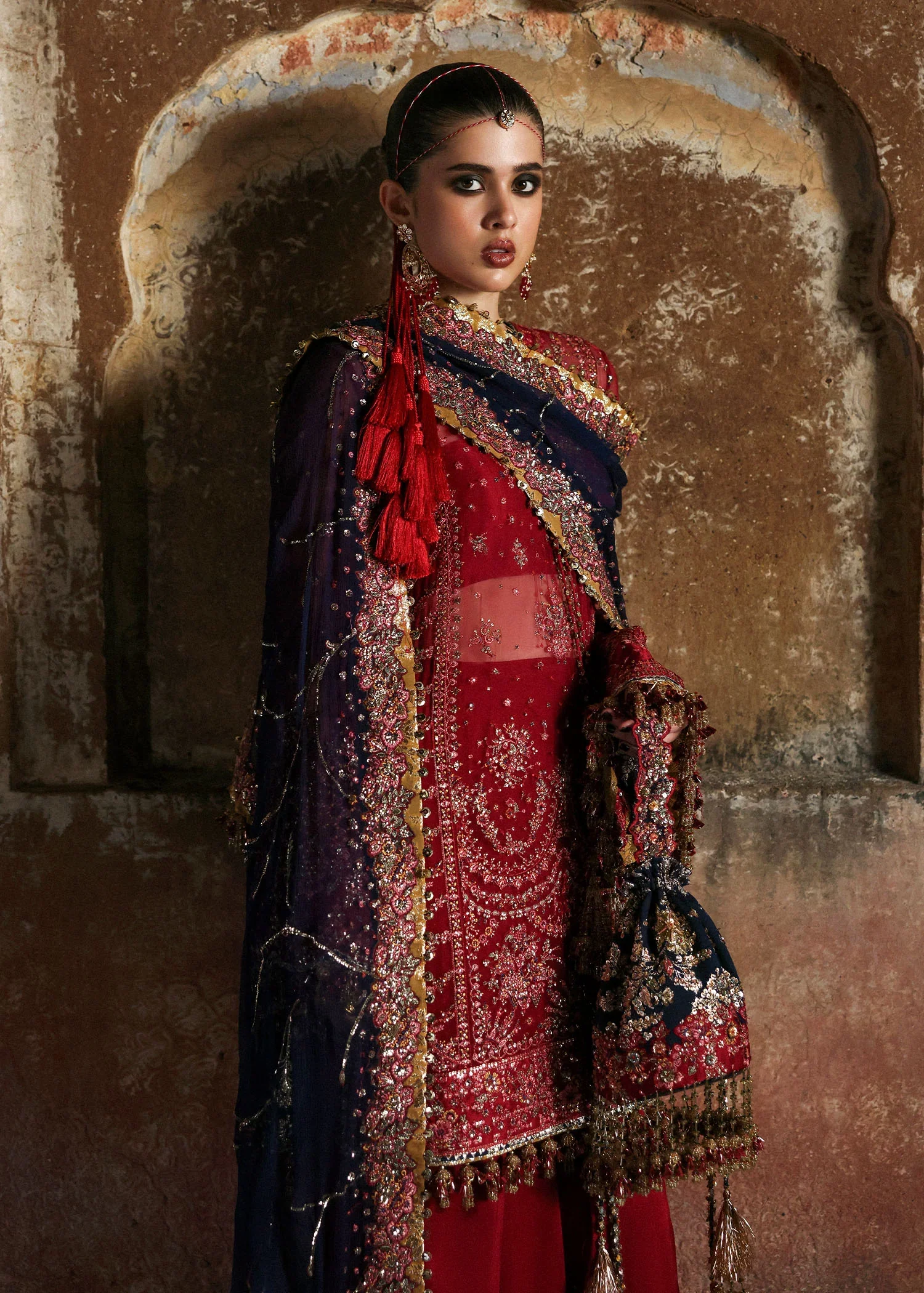 Hussain Rehar Wedding Festive Luxury Pure Chiffon Unstitched Suit SHAHRBANO D-15 - Image 4