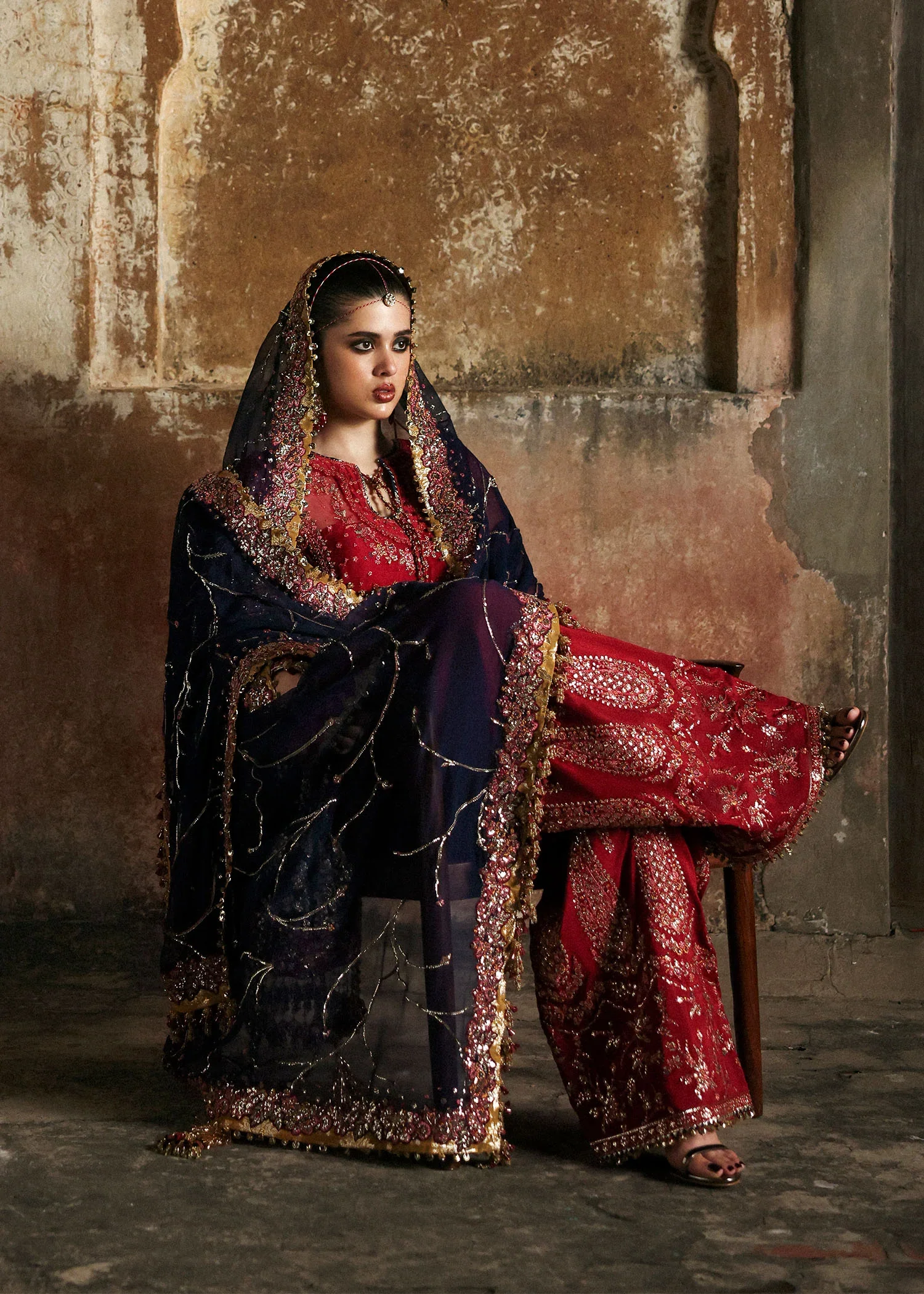 Hussain Rehar Wedding Festive Luxury Pure Chiffon Unstitched Suit SHAHRBANO D-15 - Image 5