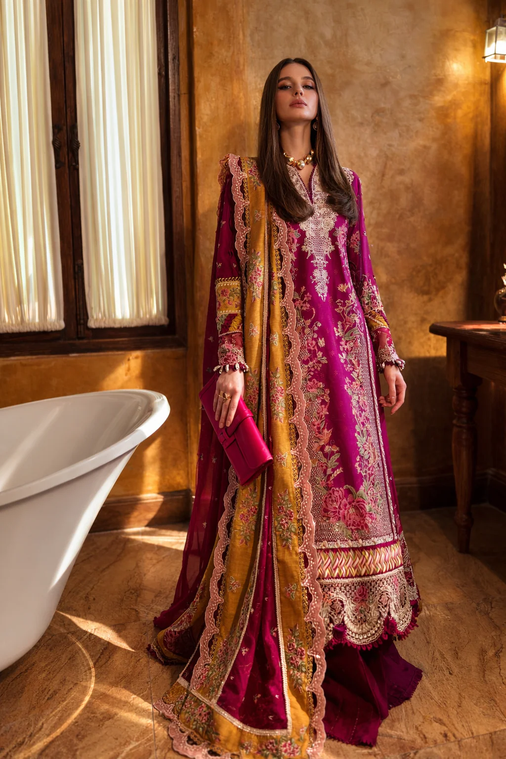 Ilana by Republic Embroidered Lawn Unstitched 3Pc Suit D6-A Camille - Image 2