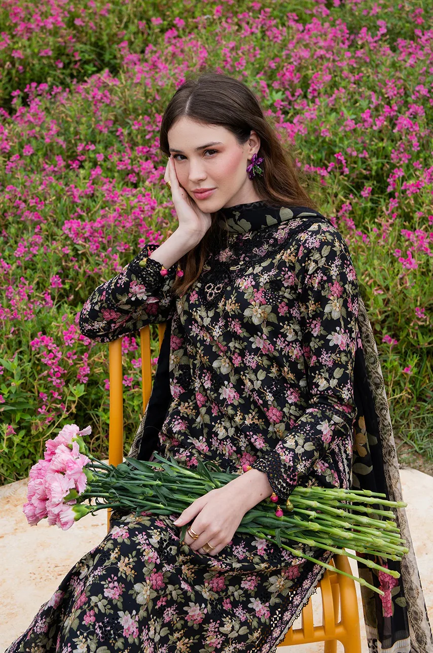 Crimson Izel - Luxury Lawn Embroidered 3 Piece Unstitched - Rosaa - Image 4