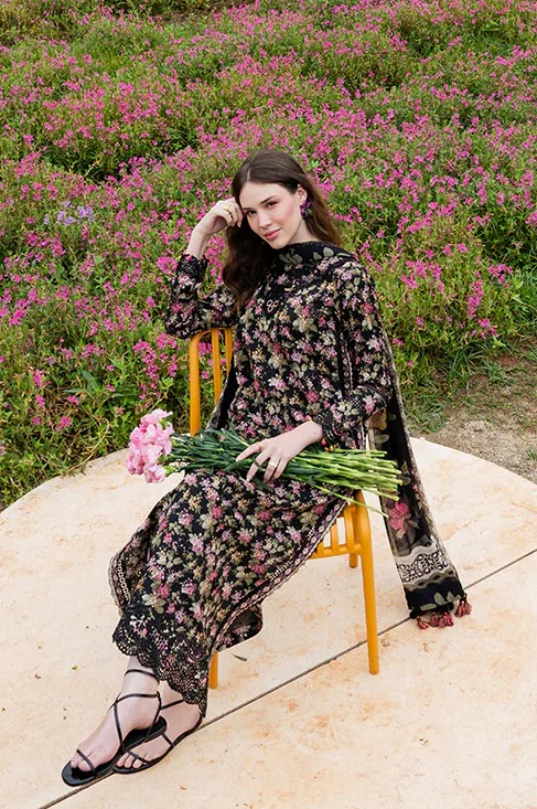 Crimson Izel - Luxury Lawn Embroidered 3 Piece Unstitched - Rosaa - Image 5