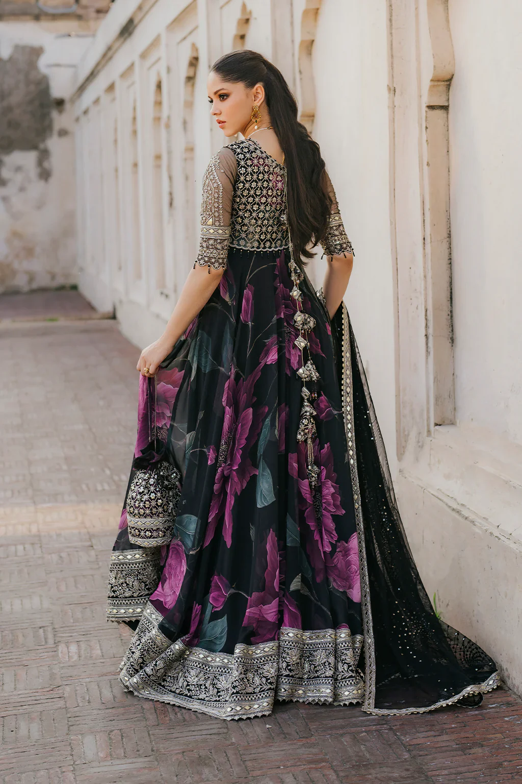 Iznik Luxury Chiffon Embroidered Collection Unstitched UE-321 - Image 10