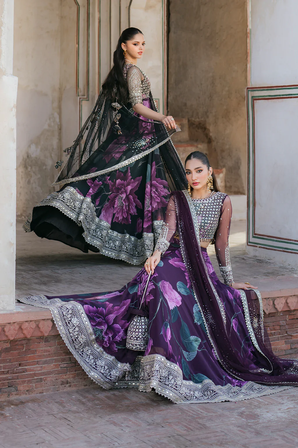 Iznik Luxury Chiffon Embroidered Collection Unstitched UE-321 - Image 8