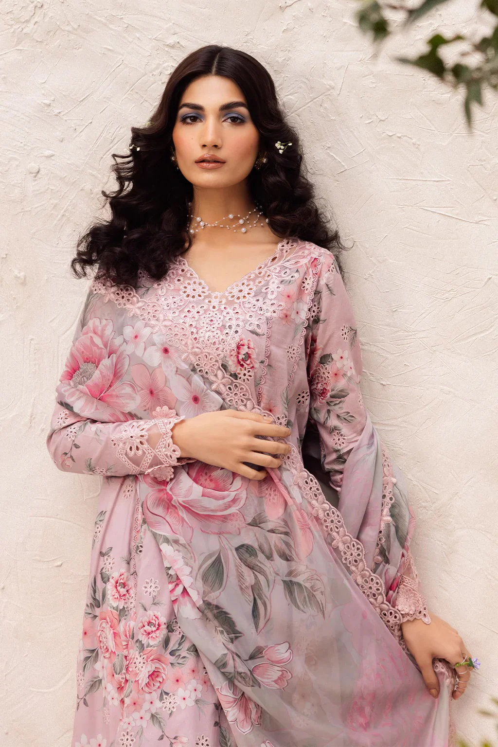 Iznik - Luxury Lawn Embroidered 3 Piece Unstitched -Dahlia DL-09 - Image 3