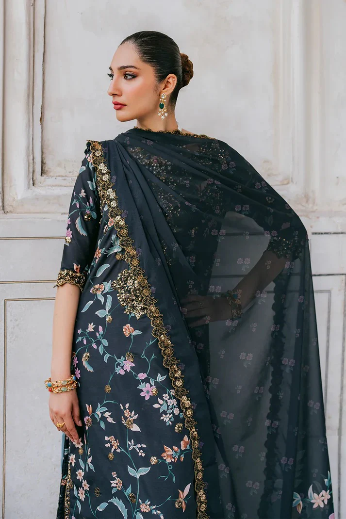 Iznik - Luxury Lawn Embroidered Unstitched 3 Piece - UE-317 - Image 3