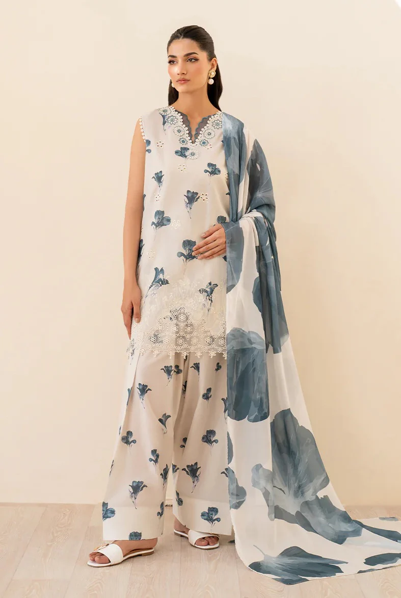 Iznik UE-442 - Luxury Lawn Embroidered 3 Piece Unstitched