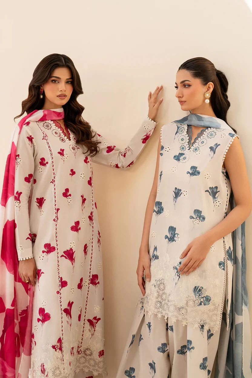 Iznik UE-442 - Luxury Lawn Embroidered 3 Piece Unstitched - Image 10