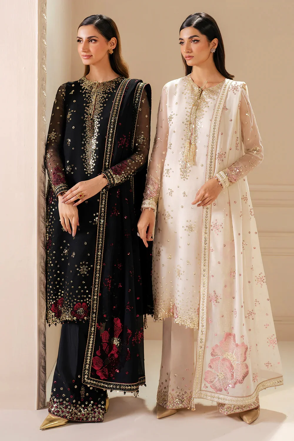 Jazmin Chiffon Embroidered 3 Piece Unstitched Uc-3069 - Image 11