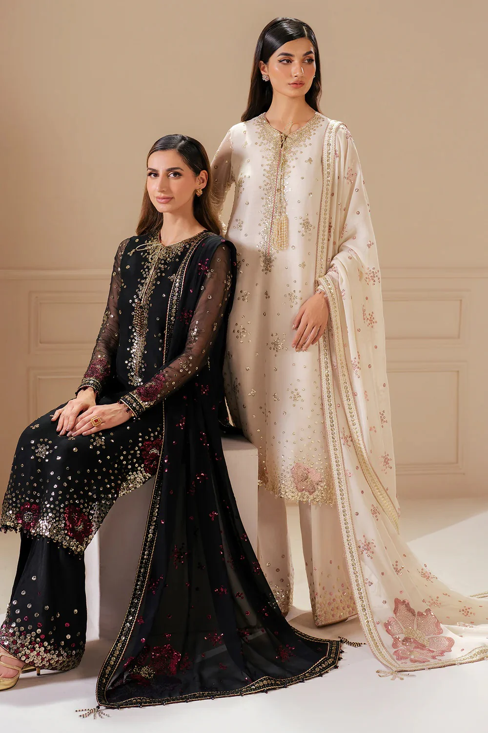 Jazmin Chiffon Embroidered 3 Piece Unstitched Uc-3069 - Image 13