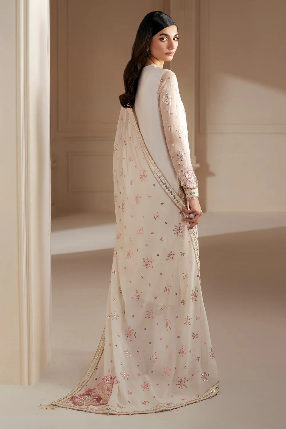 Jazmin Chiffon Embroidered 3 Piece Unstitched Uc-3069 - Image 5